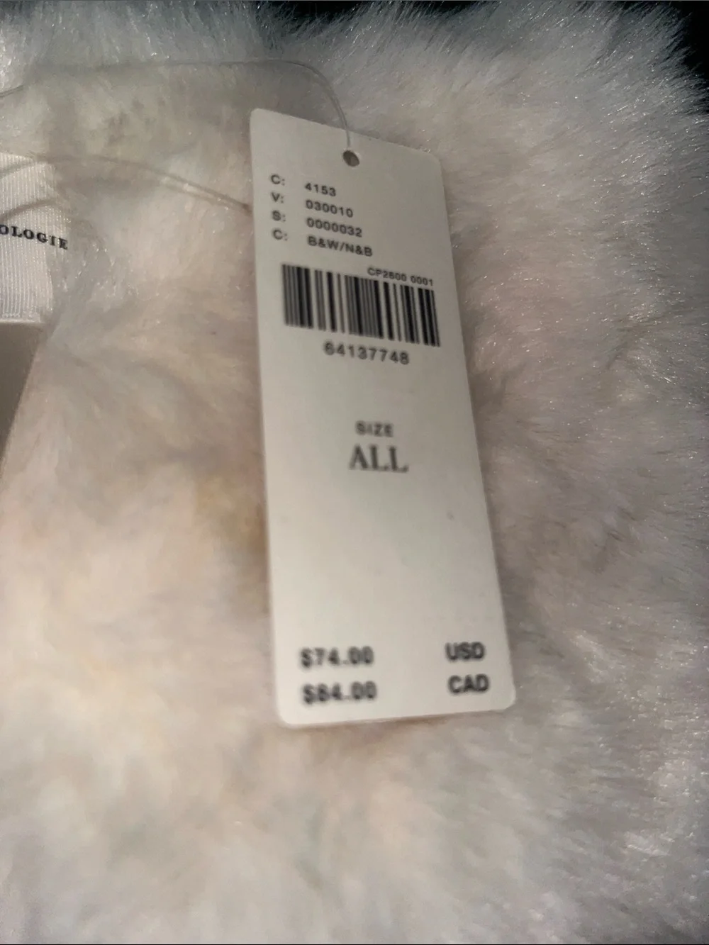 Anthropologie Colorblock Faux Fur Scarf